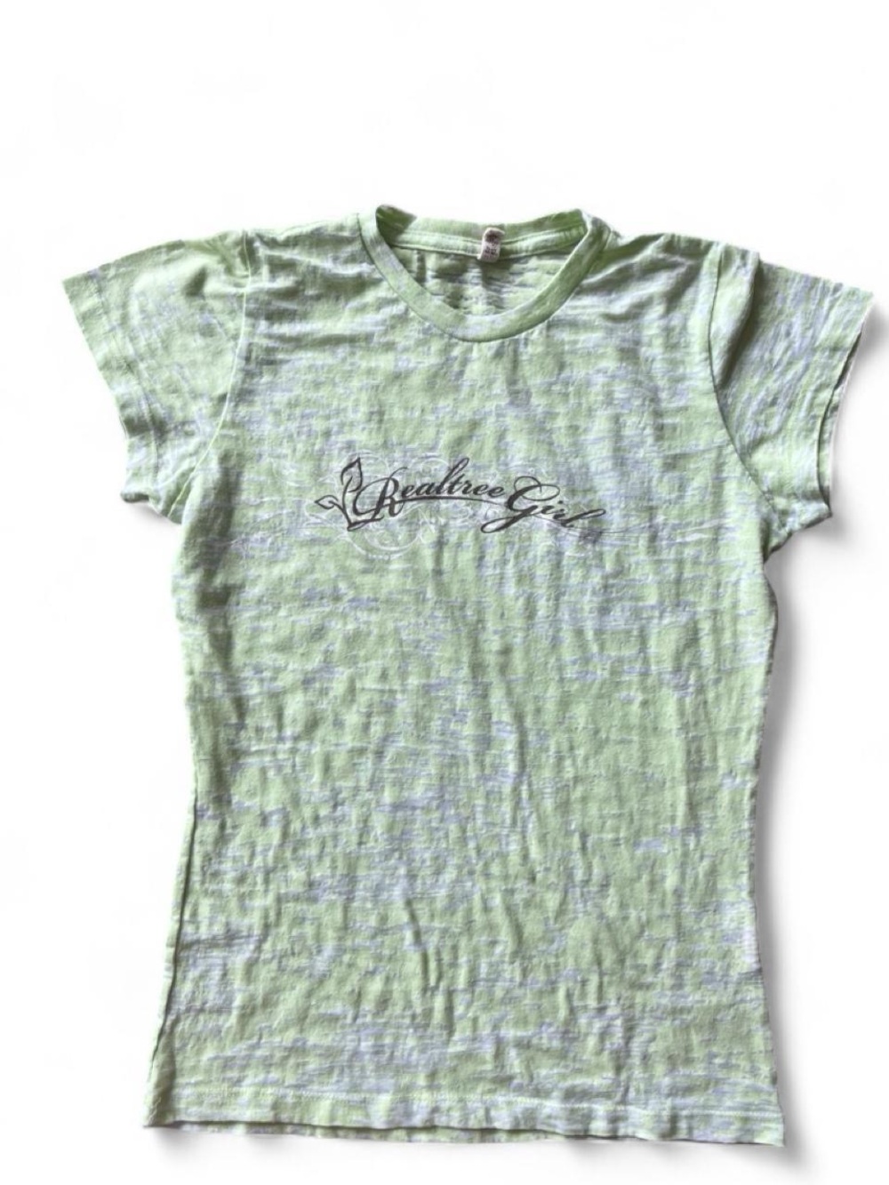 Realtree Girls Light Green baby Tee with Subtle Script Logo